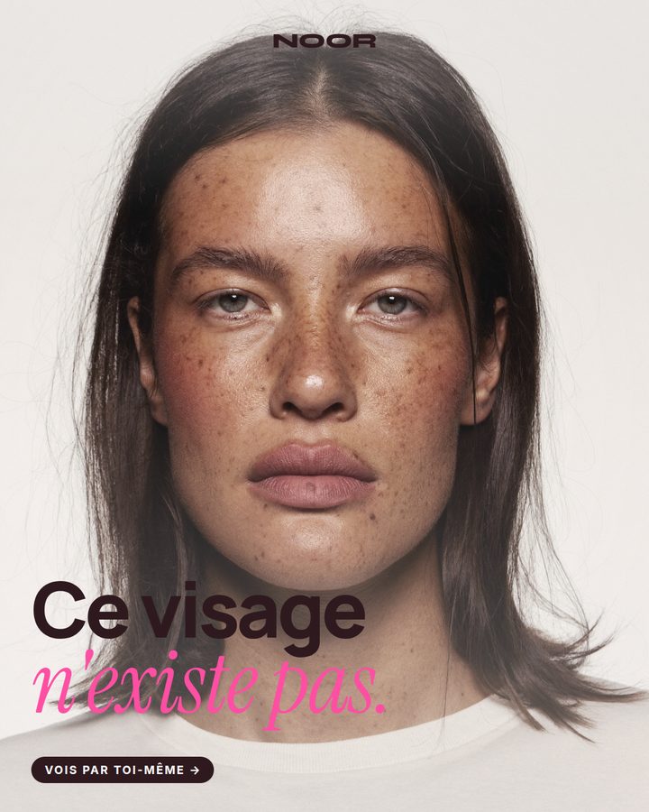 Ce visage n'existe pas — visage nu, taches de rousseur