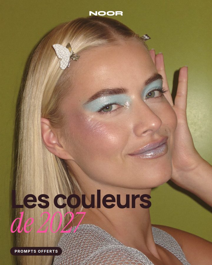 Les couleurs de 2027 — maquillage 2001, frost bleu, pinces papillon
